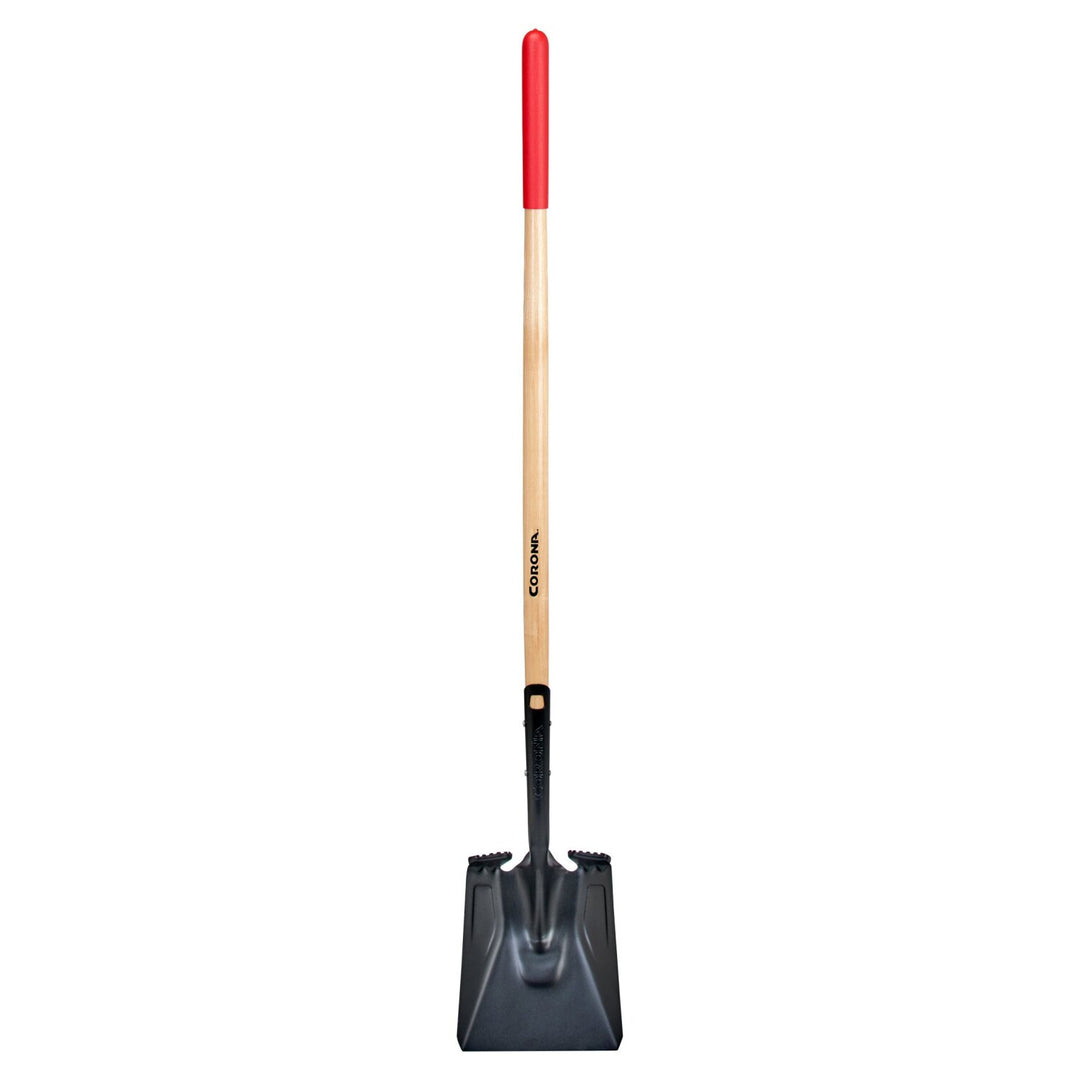 Corona SS16000 Boron Steel 14-Gauge Square Point Shovel, Hardwood Handle
