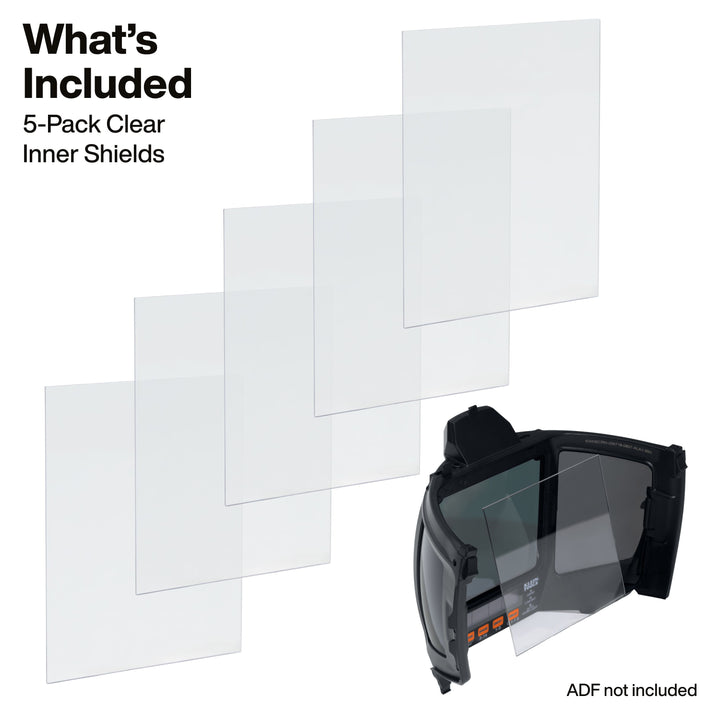 Klein Tools KWHISHIELD Phoenix Series Panoramic Welding Helmet Inner Shield, 5-Pack