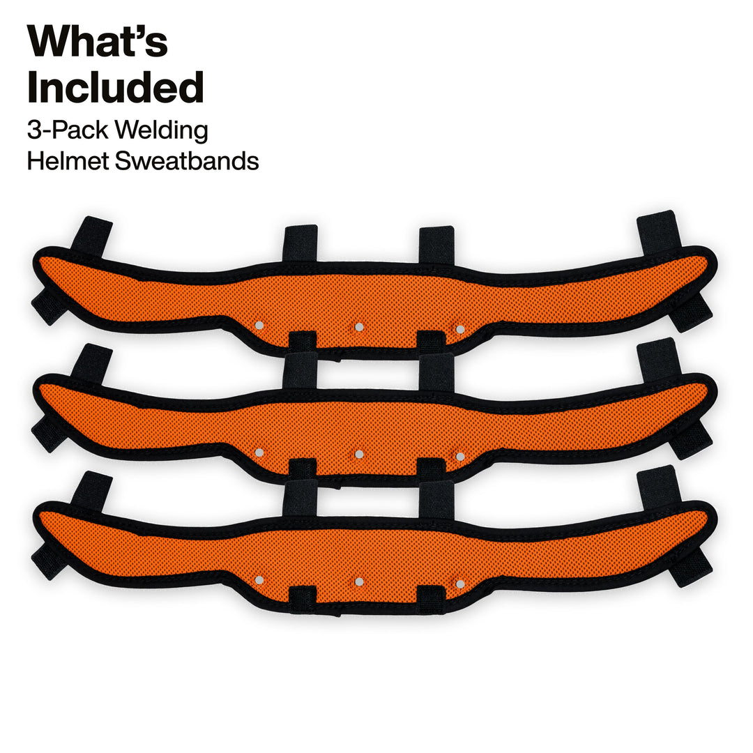 Klein Tools KWHSWTBND Phoenix Series Panoramic Welding Helmet Sweatband Replacement, 3-Pack