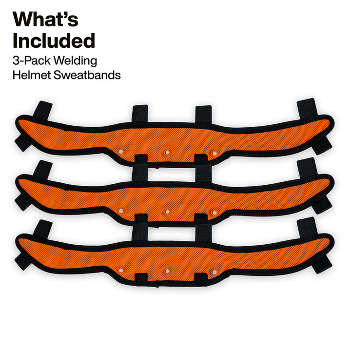 Klein Tools KWHSWTBND Phoenix Series Panoramic Welding Helmet Sweatband Replacement, 3-Pack