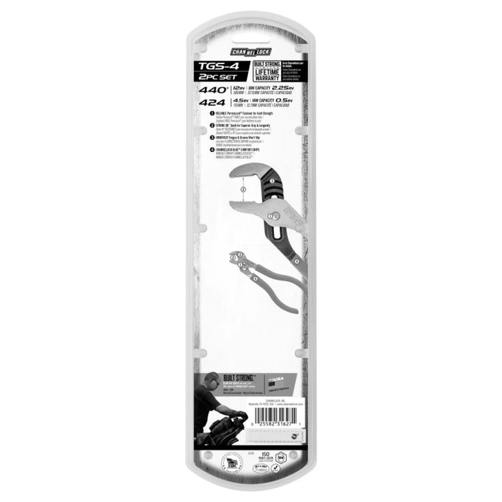 Channellock TGS-4 2pc Tongue & Groove Pliers Set