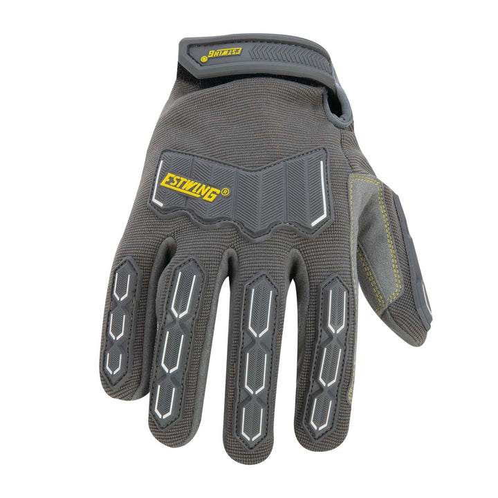 Estwing EWIMP0609 Impact Resistant Synthetic Leather Palm Work Glove with Anti-Vibration Palm, Medium