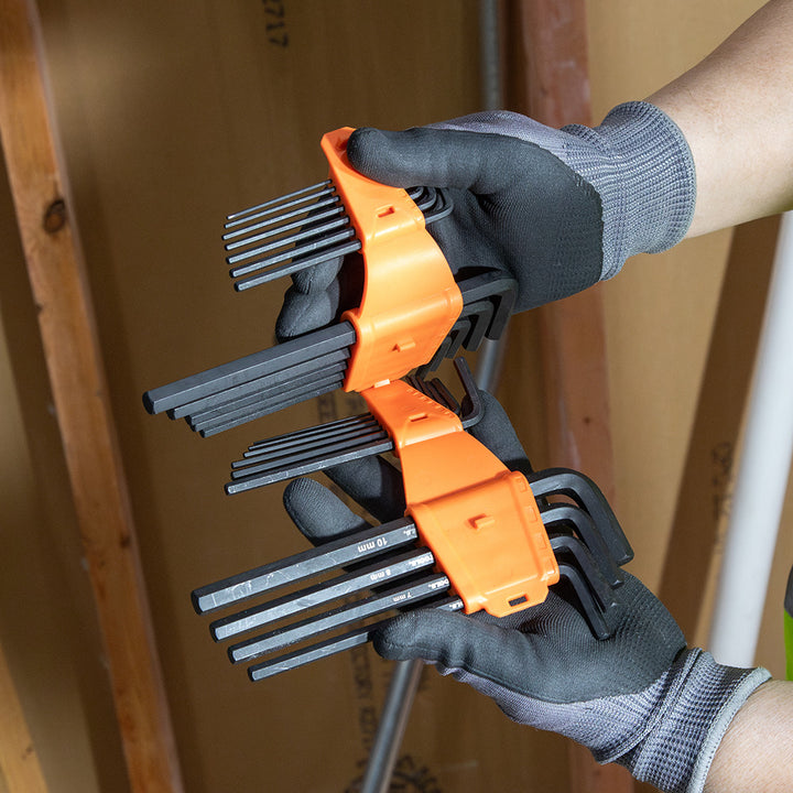 Klein Tools LS22 L-Style Long Hex Key Set, SAE and Metric, 22 Pc.