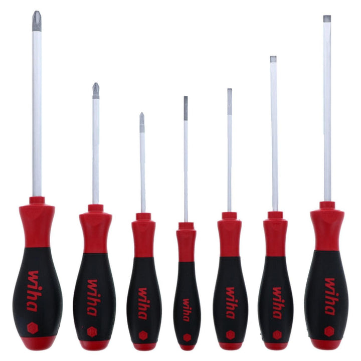Wiha Tools 30278 SoftFinish Slotted and Phillips Screwdriver Set, 7 Pc.