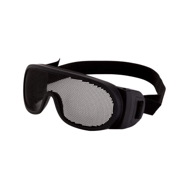 Crossfire Wire Mesh Over the Glass Safety Eyewear - Black Frame - Wire Mesh Lens