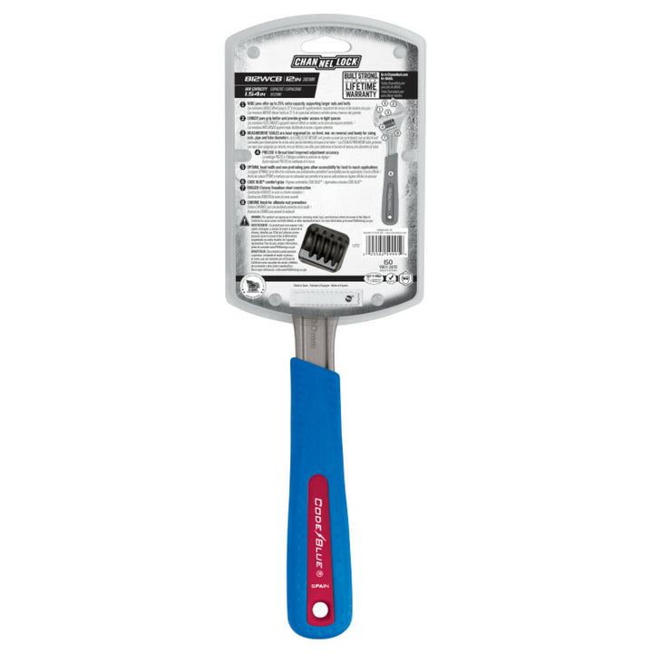 Channellock 812WCB 12-inch Code Blue Adjustable Wrench
