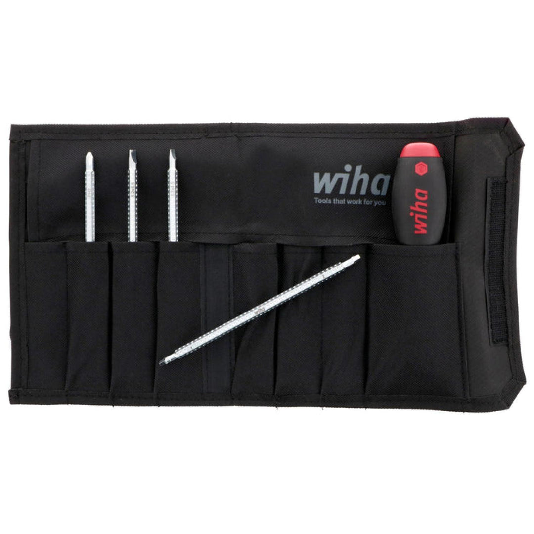 Wiha Tools 28194 5 Piece Drive-Loc VI Slotted/Phillips/Square Pouch Set