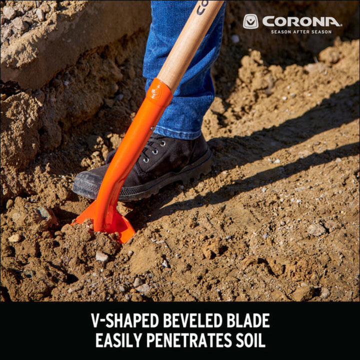 Corona SS16400  Trench Hardwood Shovel, 12 Gauge, 4 in.