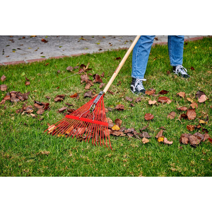 Corona RK 24003 Spring Brace Rake, 24 in. Head, 24 Tines, Hardwood Handle