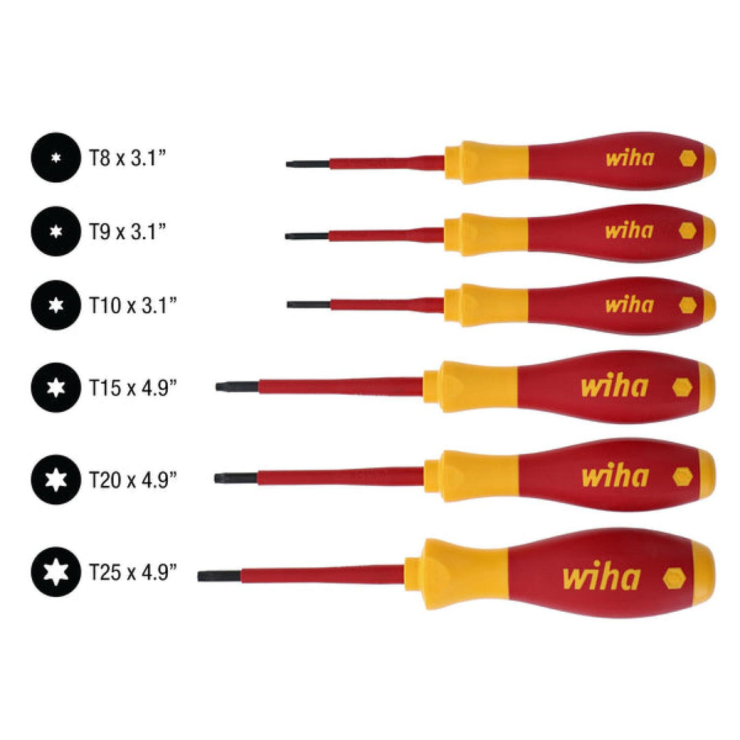 Wiha Tools 32590 Insulated TORX Screwdriver Set, 6 Pc.