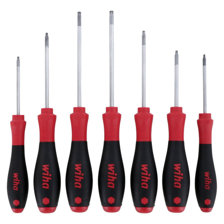 Wiha Tools 36298 SoftFinish Security TORX Screwdriver Set, T7s - T25s, 7 Pc.
