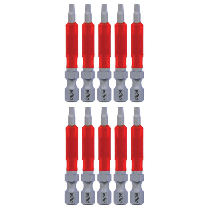 Wiha Tools 76578 MaxxTor Impact Bit Square #1 x 49mm - 10 Pack