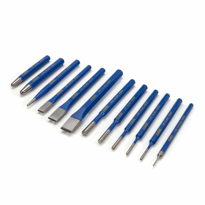 Estwing 42524 12-Piece Cold Chisel, Pin, Center and Starter Punch Set