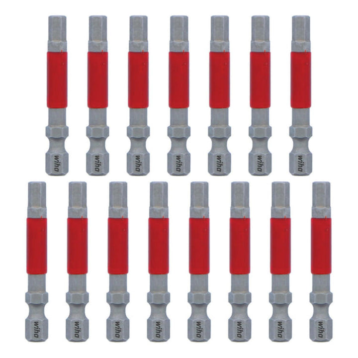 Wiha Tools 76665 MaxxTor Impact Bit Hex 5.0mm - 49mm - 15 Pack