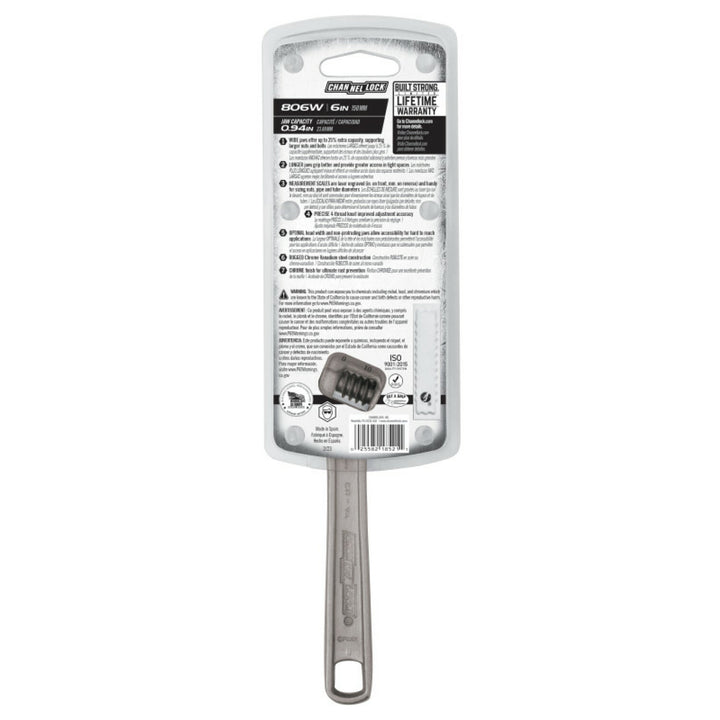 Channellock 806W 6-Inch Adjustable Wrench