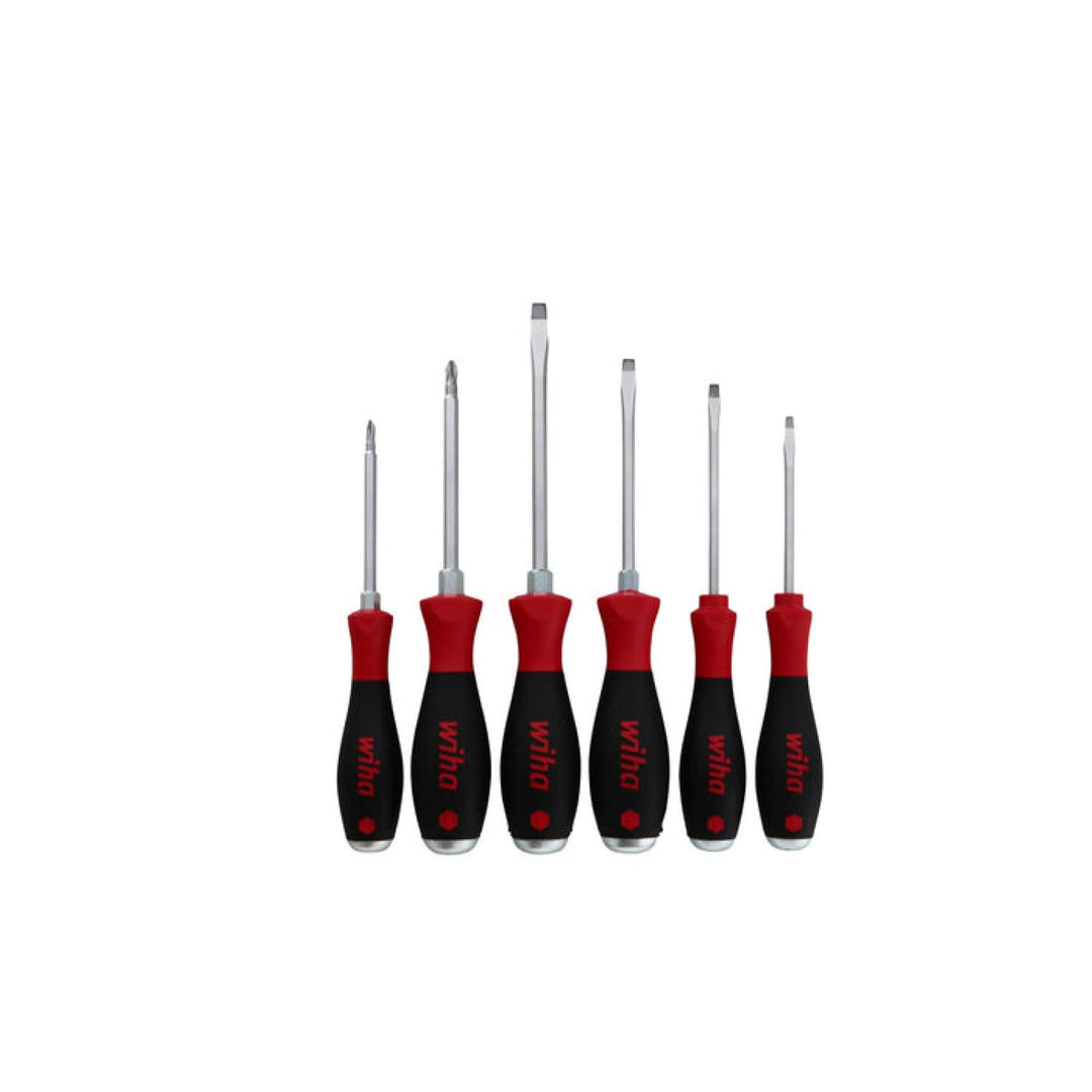 Wiha Tools 53096 SoftFinish Extra Heavy Duty Slotted/Phillips 6 Piece Set