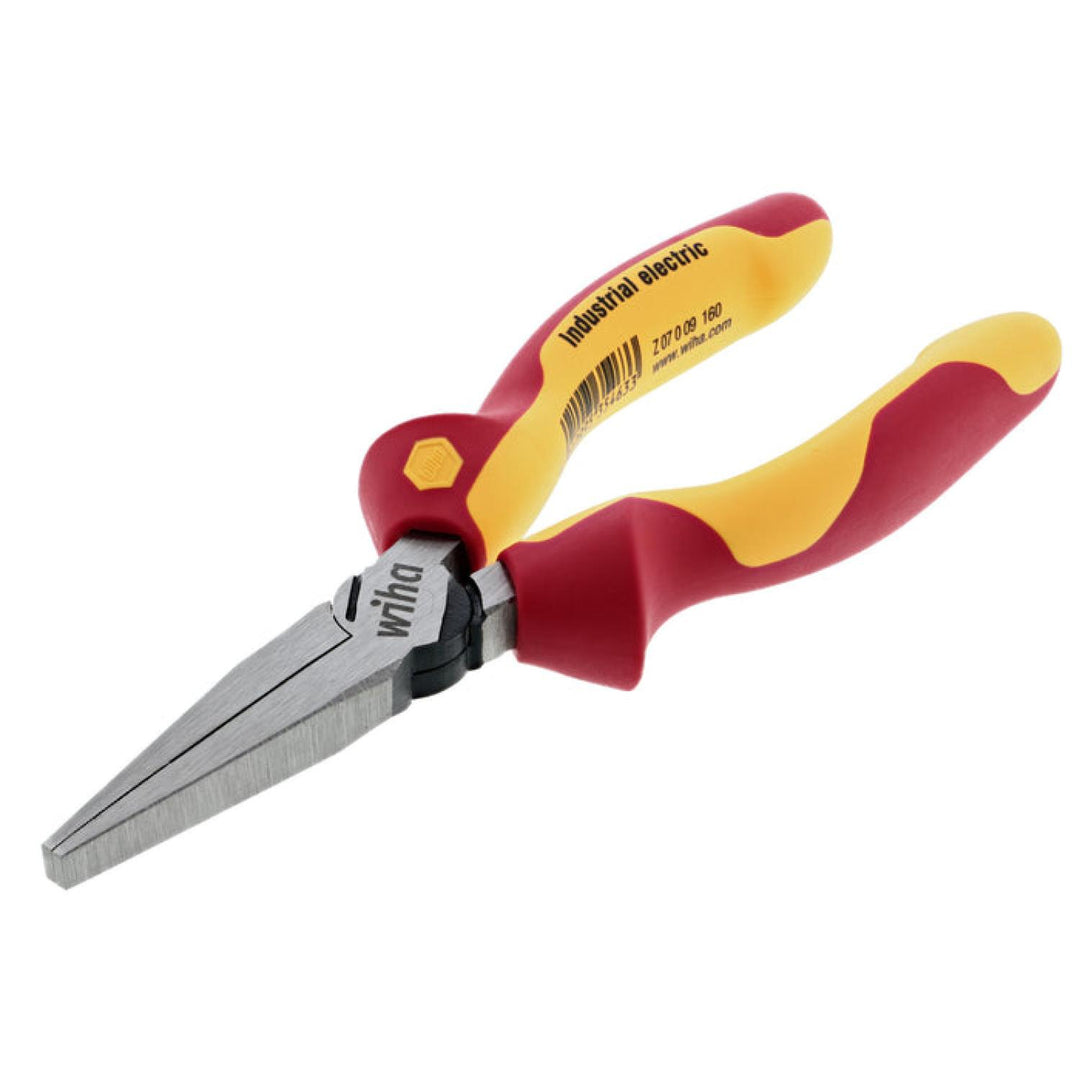 Wiha Tools 32941 Insulated Long Flat Nose Pliers, 6"