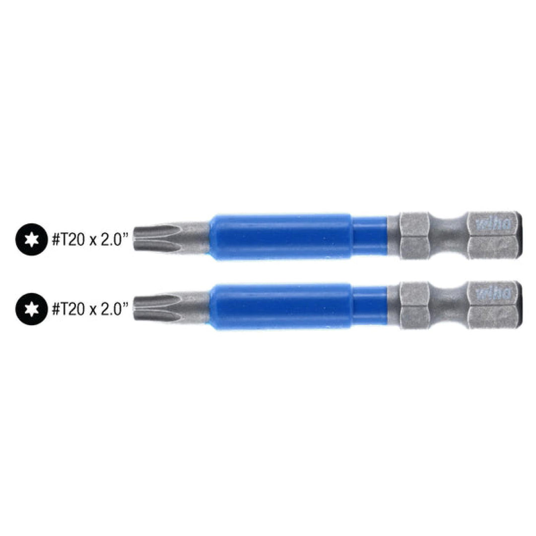 Wiha Tools 70219 TerminatorBlue Impact Bit TORX T20 - 2 Inch - 2 Pack