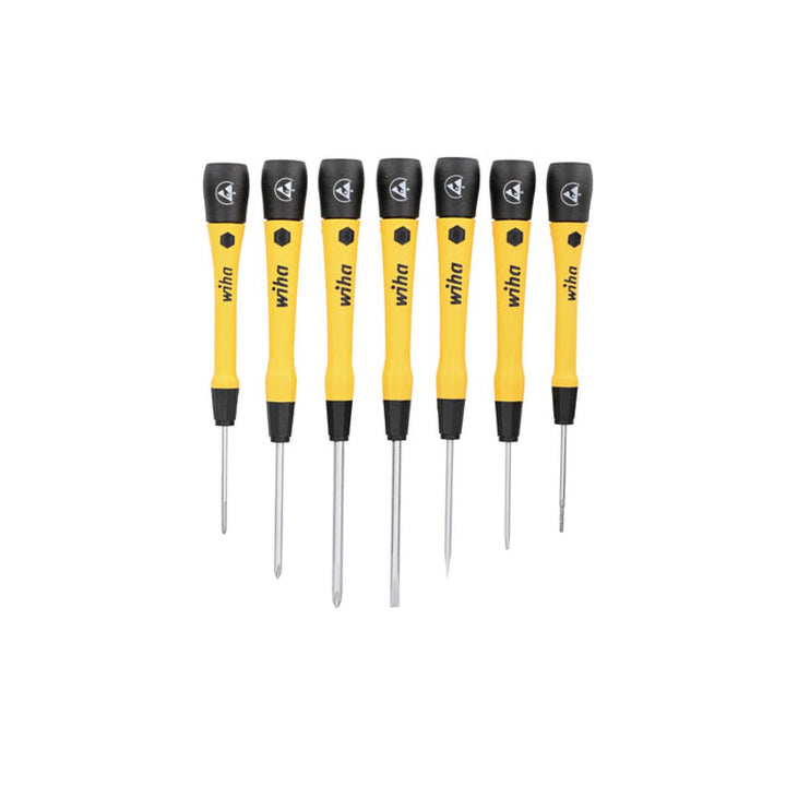 Wiha Tools 27392  7 Piece ESD Safe Pico finish Precision Slotted and Phillps Screwdriver Set