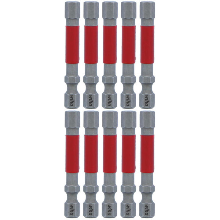 Wiha Tools 76575 MaxxTor Impact Bit Hex 1/4" x 49mm - 10 Pack