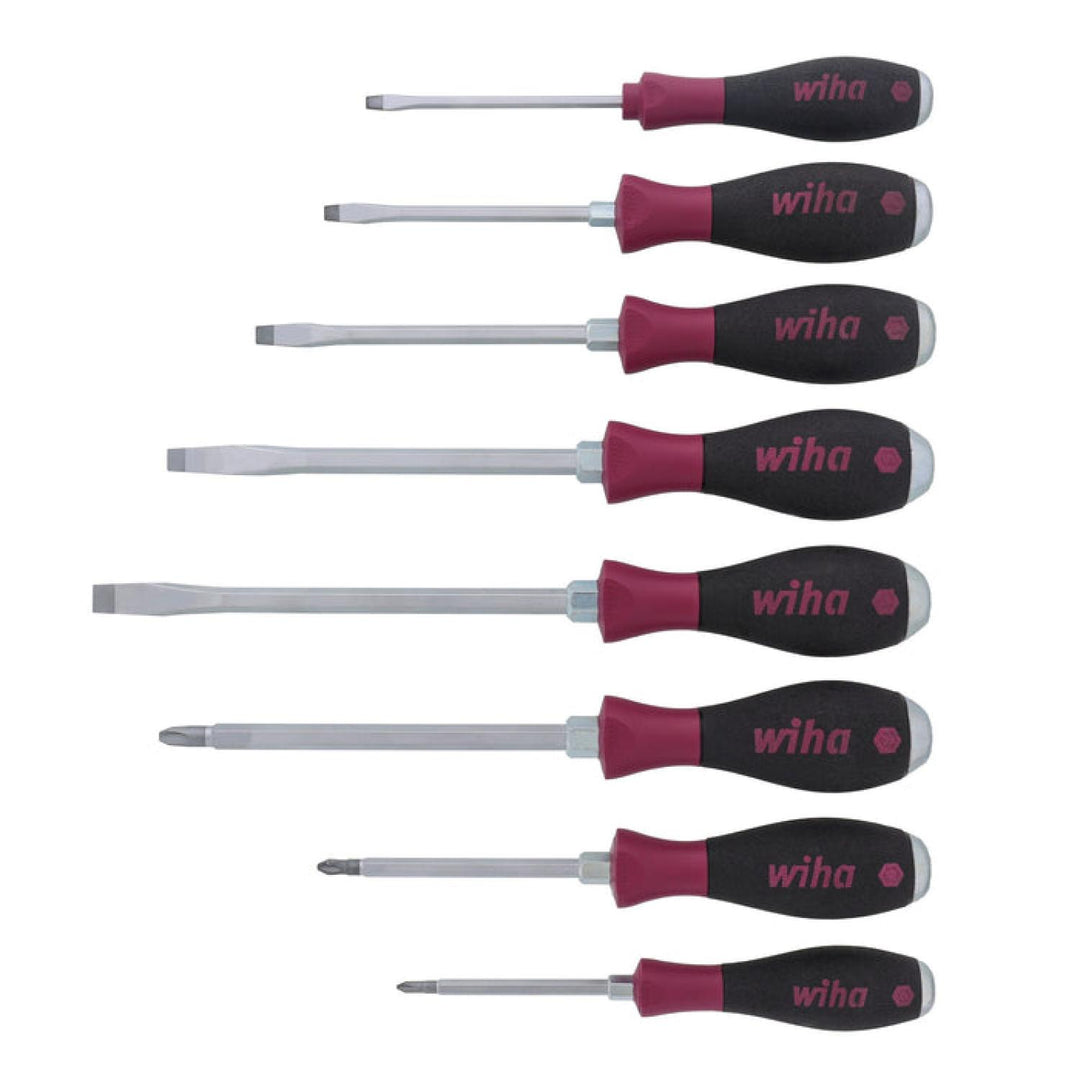 Wiha Tools 53398 MicroFinish Extra Heavy Duty Slotted/Phillips Screwdrivers, 8 Pc. Set