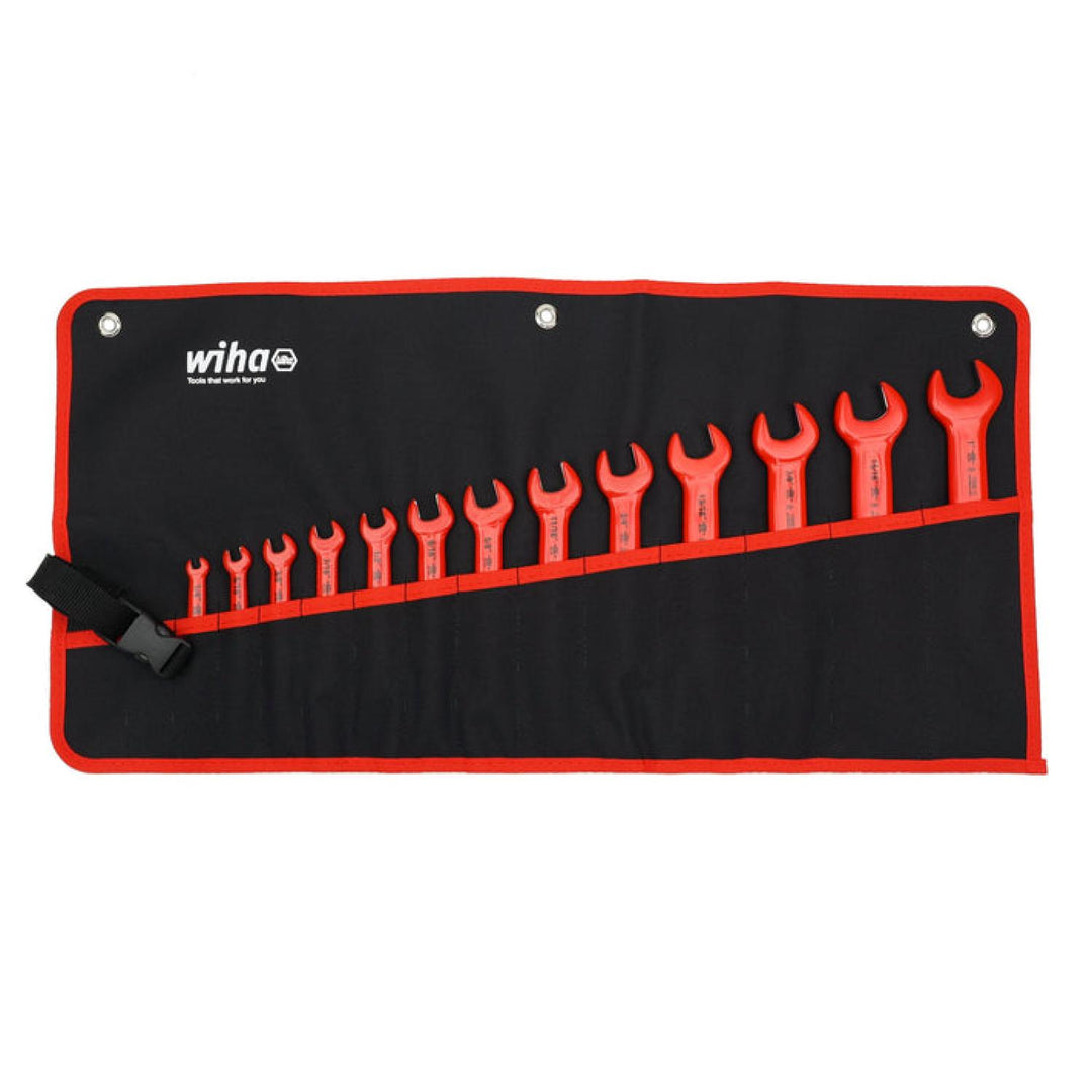 Wiha Tools 20194 Insulated Open End Inch Wrench Set w/ Tray, 13 Pc.