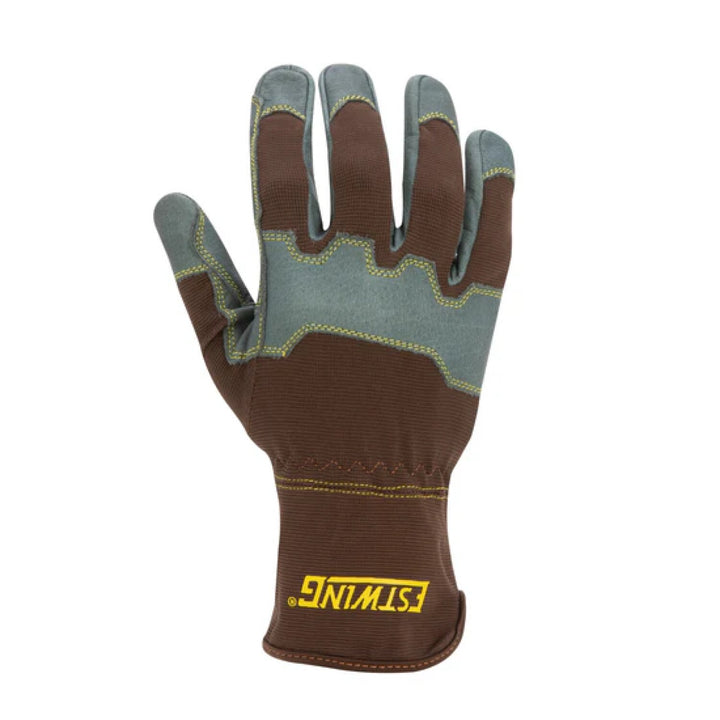 Estwing EWLP1010 Reinforced Knuckle Leather Palm Work Glove with Elastic Sewn Extended Cuff
