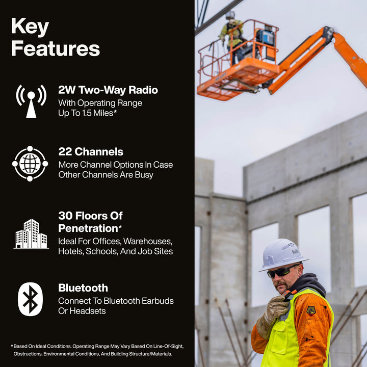 Klein Tools RJSC200 BlueTooth Two-Way Radios