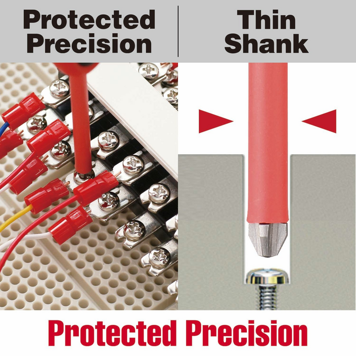 Vessel Tools IBC5P01 IMPACT BALL Torsion Bit with Coated Tube 5PC. Set (+) 1,2,3 / (-) SL6 / SQ2 x 4″ (100 mm)