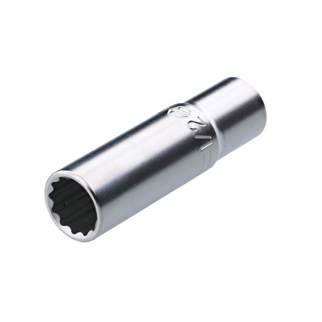 Wiha Tools 33743 3/8 Inch Drive Deep Socket, 12 Point, 1/2 Inch