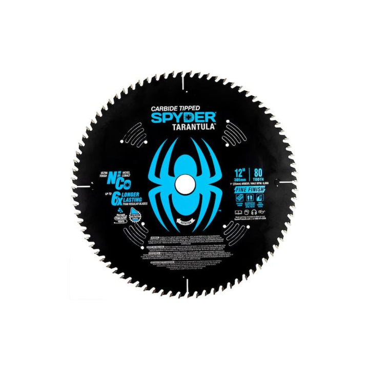 Spyder 13054 12in, 80T Fine Finish Saw Blade
