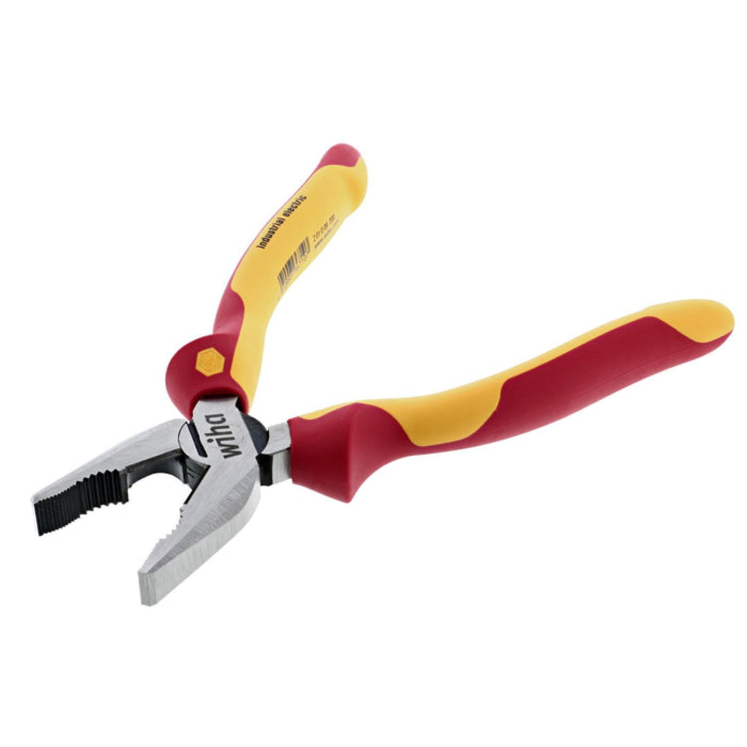 Wiha Tools 32930 Insulated Industrial High Leverage Combination Pliers, 8"