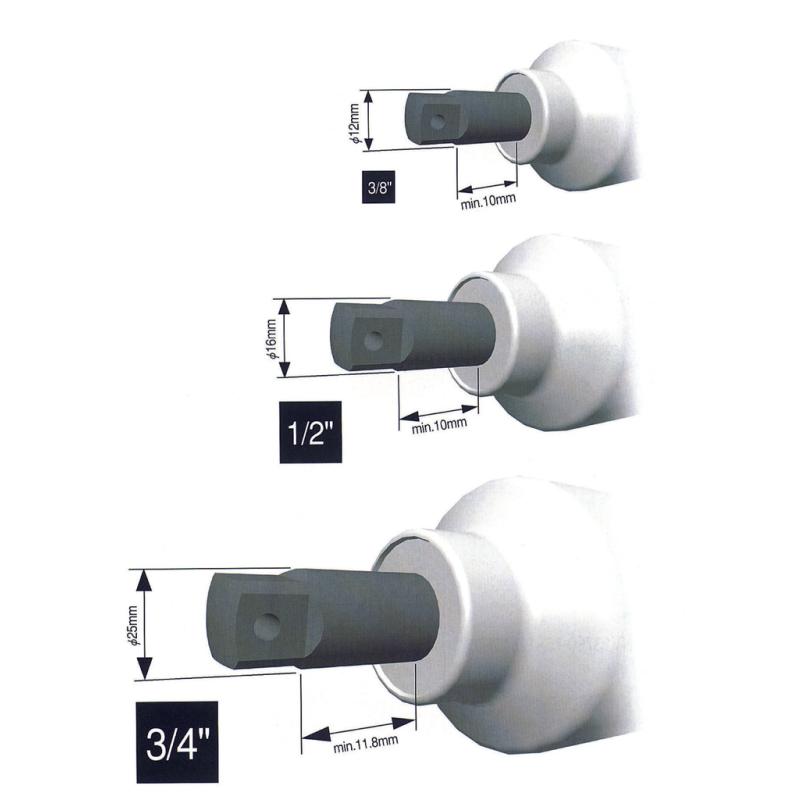 Ko-Ken NV14145.100-18 1/2 Inch Sq. Dr. Extension Socket 18 mm 6 Point Length 100 mm Sleeve Drive