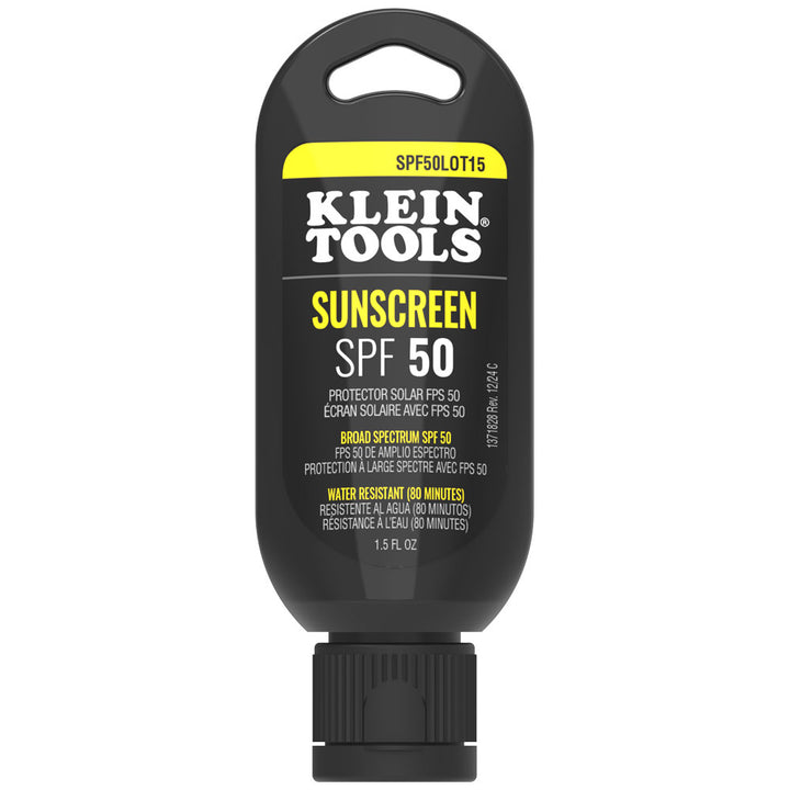 Klein Tools SPF50LOT15 Sunscreen Lotion, Broad Spectrum SPF 50, 12-Pack