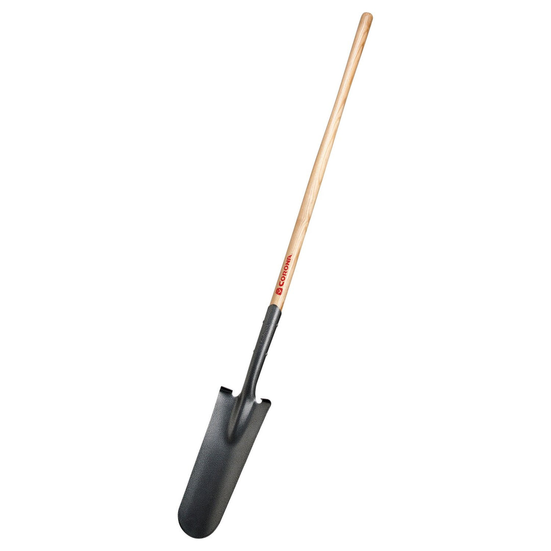 Corona SS 62000 Closed-Back, Drain Spade Shovel, 14-Gauge, 12 in. Head, 48 in. Wood Handle