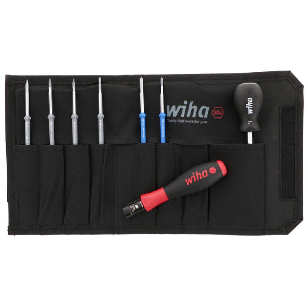 Wiha Tools 28596 TorqueControl Slotted/Phillips Blade Set w/ Canvas Pouch, 8 Pc.