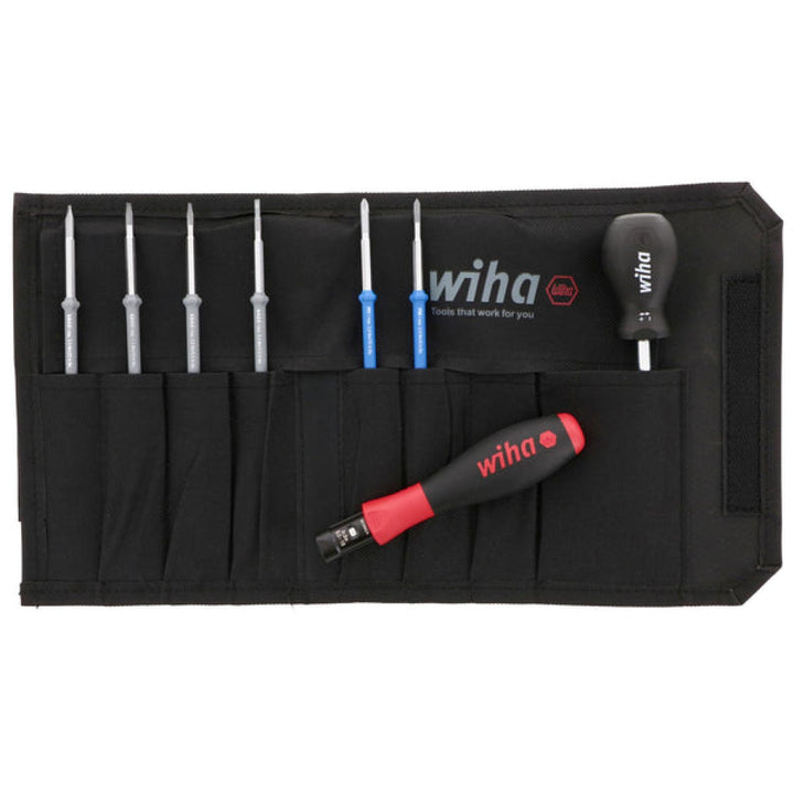 Wiha Tools 28596 TorqueControl Slotted/Phillips Blade Set w/ Canvas Pouch, 8 Pc.