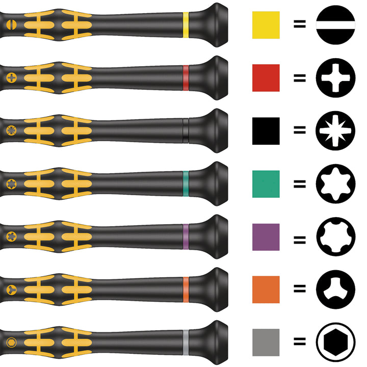 Wera 1555 PZ ESD Kraftform Micro screwdriver for Pozidriv screws, PZ 1 x 80 mm