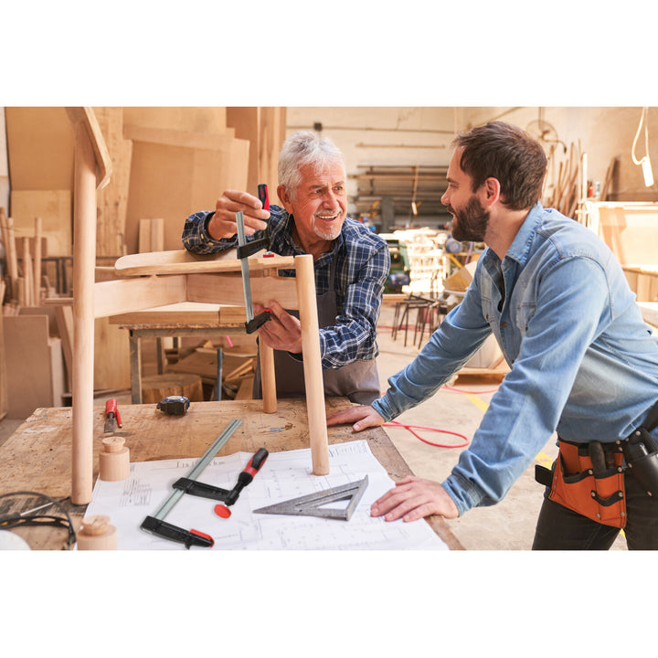 Bessey TGJ2.530+2K Clamp, woodworking, F-style, 2K handle, replaceable pads, 2.5 In. x 30 In., 600 lb