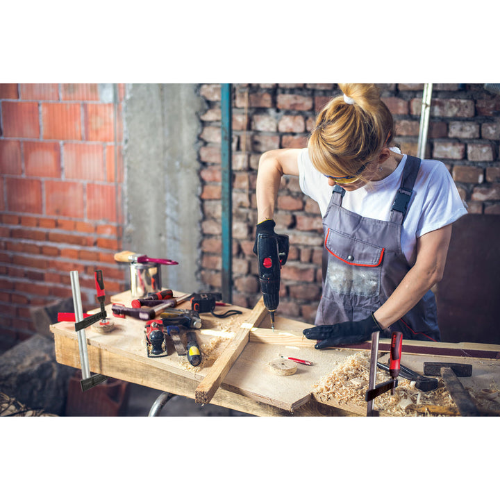 Bessey TGJ2.530+2K Clamp, woodworking, F-style, 2K handle, replaceable pads, 2.5 In. x 30 In., 600 lb