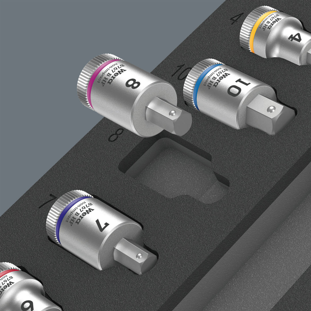 Wera 9723 Foam Insert Zyklop B 3/8" Bit Socket Set 1, 22 Pc.