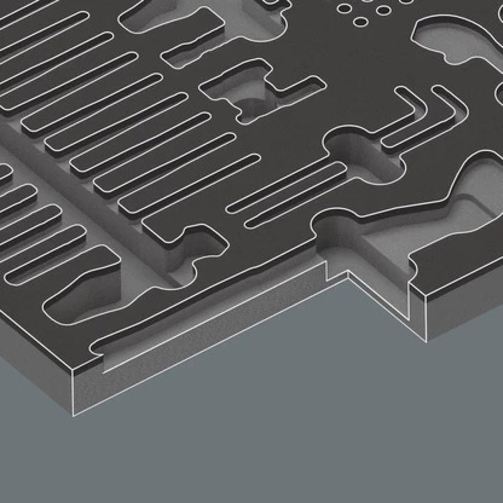 Wera 05150153001 9753 Foam insert Kraftform Kompakt maintenance set 1 , 45 pieces