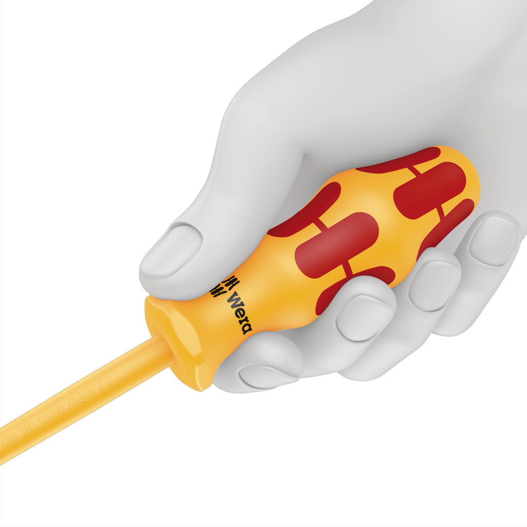 Wera 1060 i VDE-insulated Kraftform slotted screwdriver, 0.4 x 2.5 x 80 mm