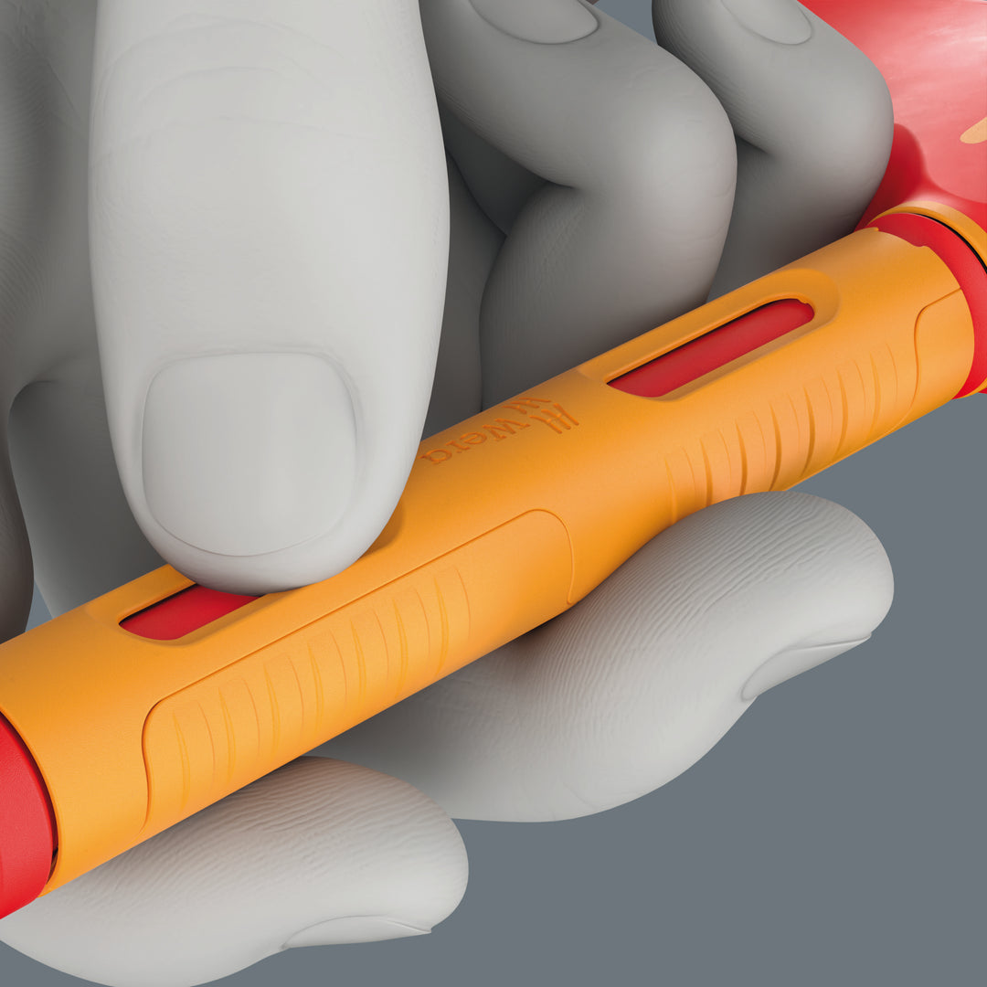 Wera 410 i VDE B RA VDE-insulated T-handle adapter screwdriver with ratchet functionality for 3/8" sockets