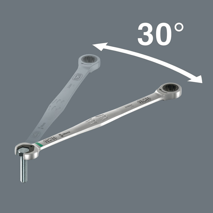 Wera 6007 Joker SB Ring Ratchet Spanner, Long Design, 13 x 245 mm