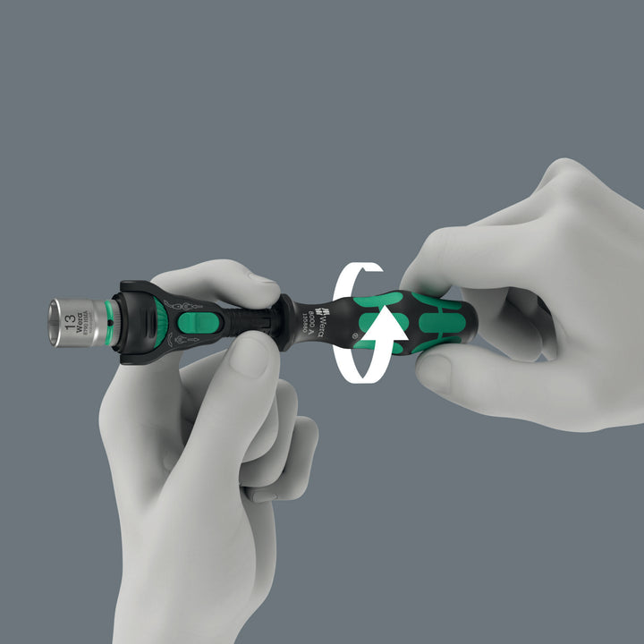 Wera 8000 A Black Edition Zyklop Speed Ratchet with 1/4" Drive