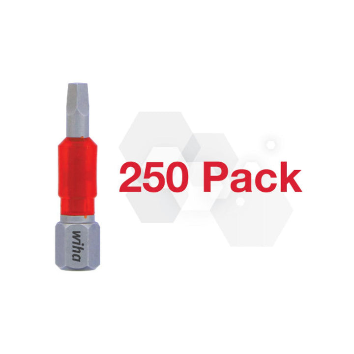 Wiha Tools 76592 Impact Power Bit Square #1, Pack of 250 Bits
