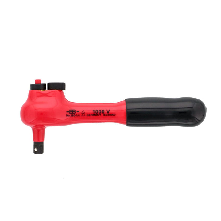 Wiha Tools 12851 Insulated Ratchet, 1/4 Inch x 140 mm