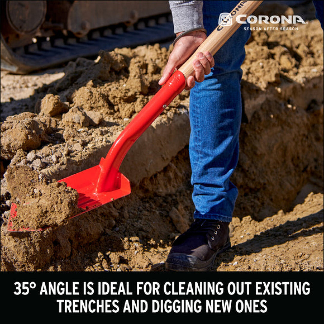 Corona SS16500  Trench Hardwood Shovel, 12 Gauge, 5 in.
