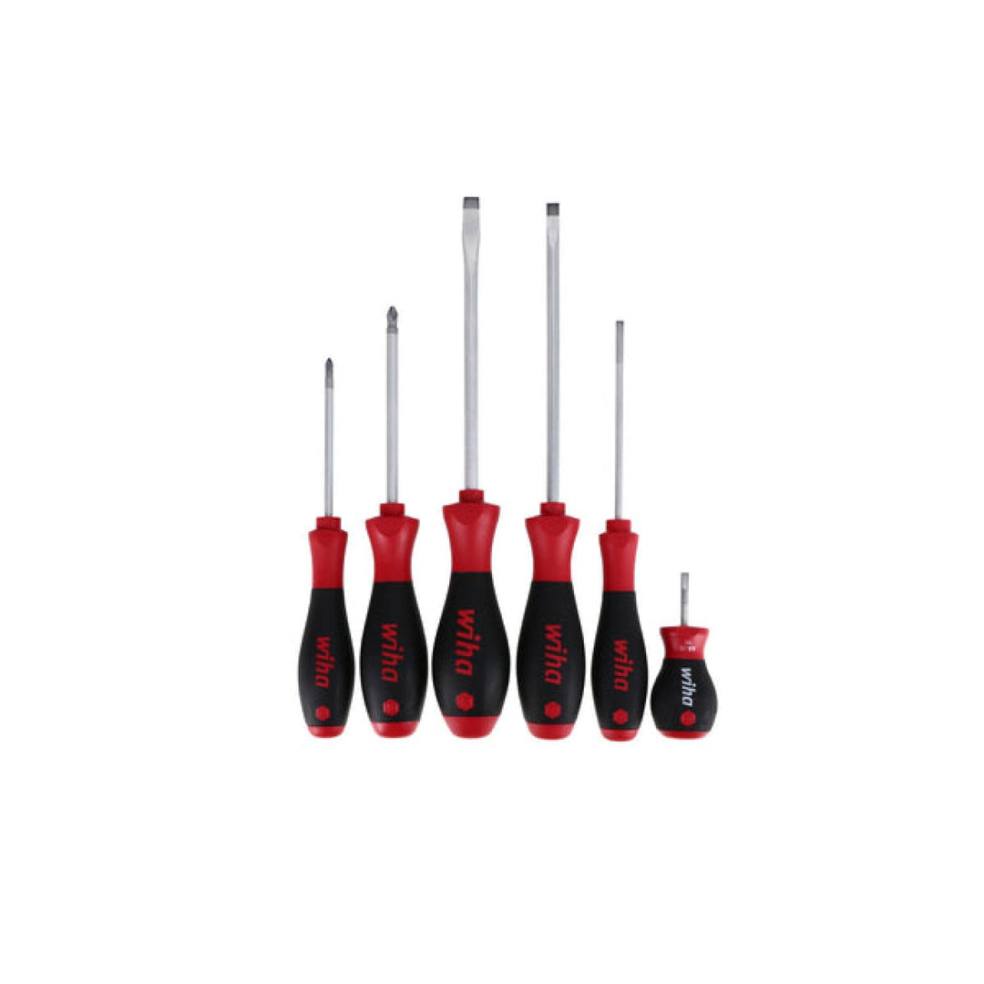 Wiha Tools 30294 SoftFinish Slotted/Phillips Screwdriver Set, 6 Pc.